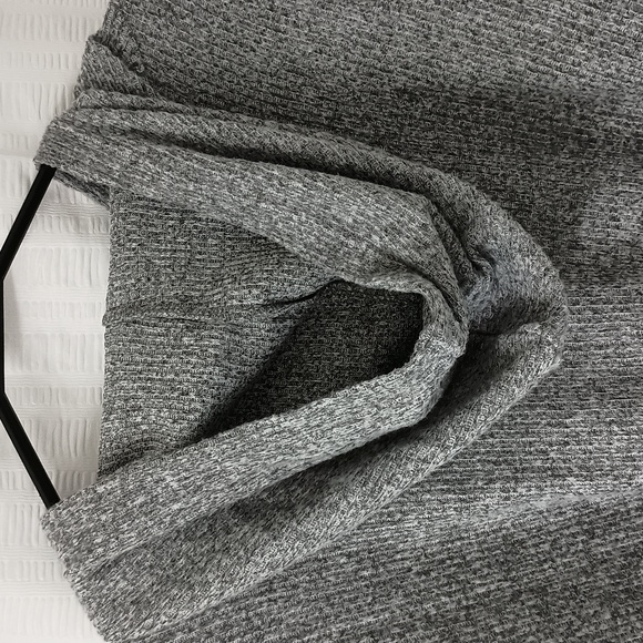 Adrienne Vittadini Sport Gray Ribbed Pullover Hoodie L - Picture 3 of 5